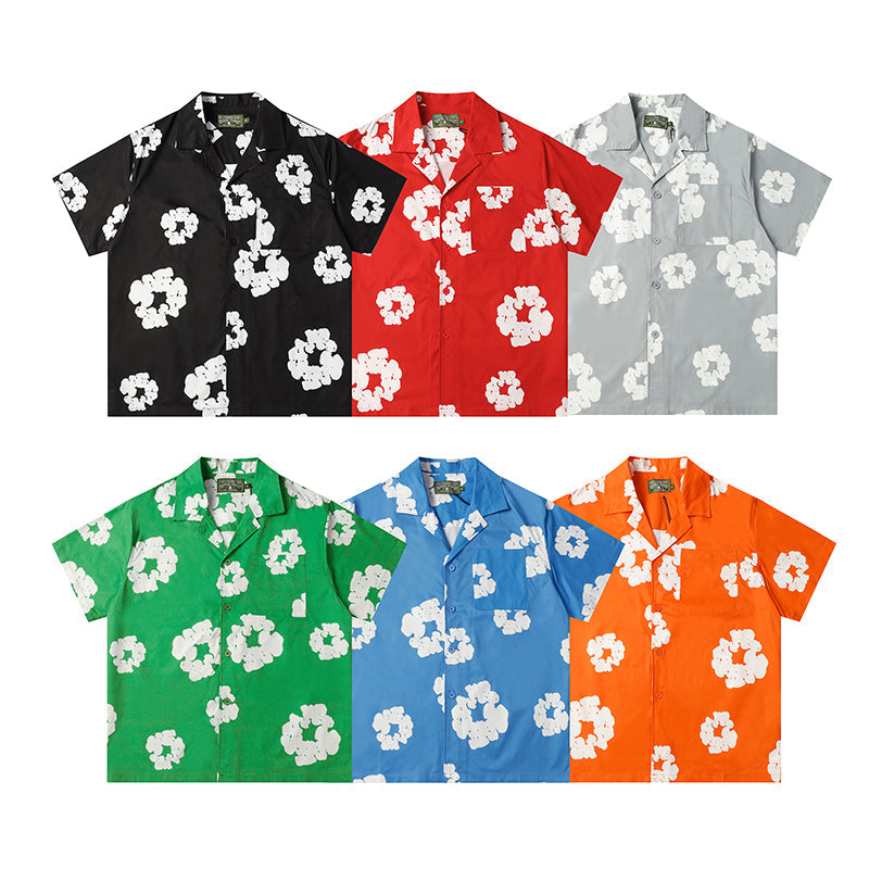 Denim Tears Button-Down Shirt Flower Woven