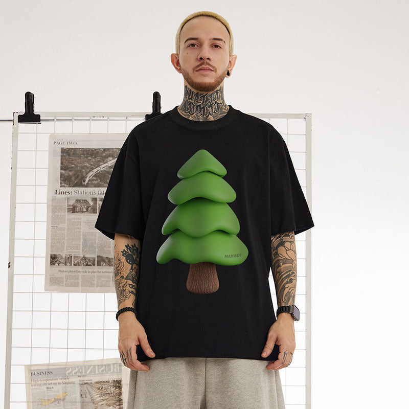 Men T-Shirt Casual All-Matching Lazy Style Loose