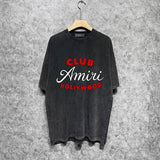 Amiri washed t-shirt hollywood club short sleeve