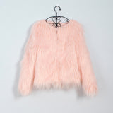 Women Fur Jacket Plush White Warm Coat