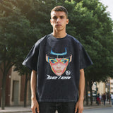 Mens Vintage T Shirt Printed Washed