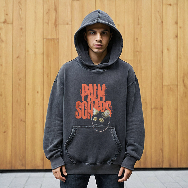 Mens Vintage Hoodie Printed Sweater Men