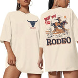Werbavi Not My First Rodeo Shirt Women Cowgirl Oversized