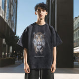 Mens Vintage T Shirt Lazy Wind Wash Old