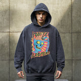 Mens Vintage Hoodie print wash jacket sweater