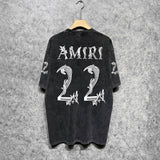 Amiri washed t-shirt digital vine short sleeve