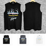 Amiri tank top hollywood rainbow printing