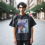 Mens Vintage T Shirt Printed Half Sleeve T-Shirt Men