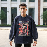 Men Vintage Long Sleeve Shirt Casual Hip Hop Street Men and Women Autumn