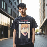 Mens Vintage T Shirt Cartoon Print Wash