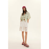 Unisex Shorts Ripped Denim Shorts Loose Summer