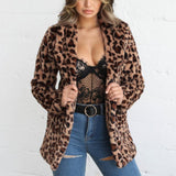 Women Fur Jacket Leopard Fur Coat