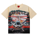 Godspeed T Shirts Helicopter Printing Cotton Casual Short Sleeves Men and Women