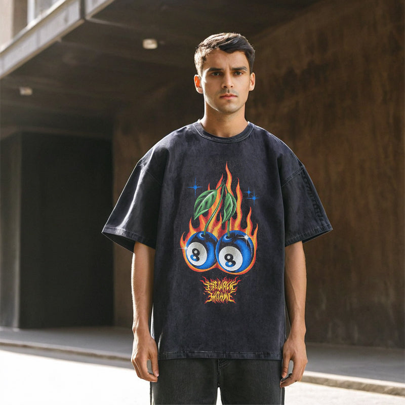 Men's Vintage T Shirt Printed Short Sleeve T-Shirt