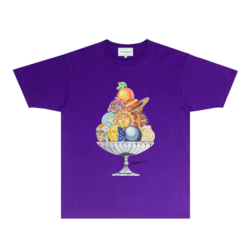 Casablanca T Shirts Fashion Print Street