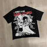 First Row T Shirts LOST UTOPIA ILLUSION CROPPED TEE Hot Diamond Street Fashion