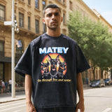 Mens Vintage T-Shirt Printed Short Sleeve T-Shirt