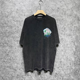 Amiri washed t-shirt city forest printing short sleeve