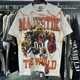 MAJESTIK T Shirts The World Bear Tee Hot Diamond