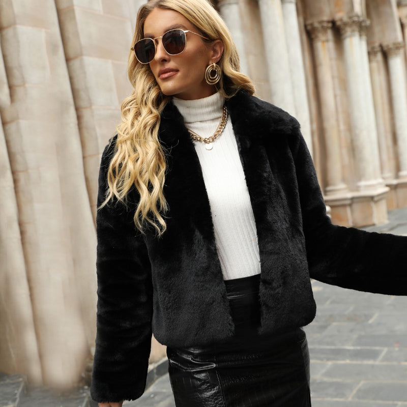 Women Fur Jacket Fashion Plush Coat