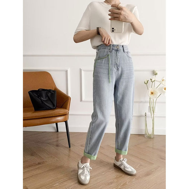Women Jeans Versatile Casual Slim-Fit