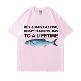 Buy A Man Eat Fish He Day Teach Fish Man To A Lifetime Funny
