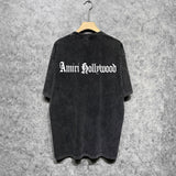 Amiri washed t-shirt sanskrit printing short sleeve