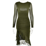Women Dress Sexy Mesh Dress