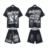 Hellstar T-Shirt And Shorts Two-Piece Set