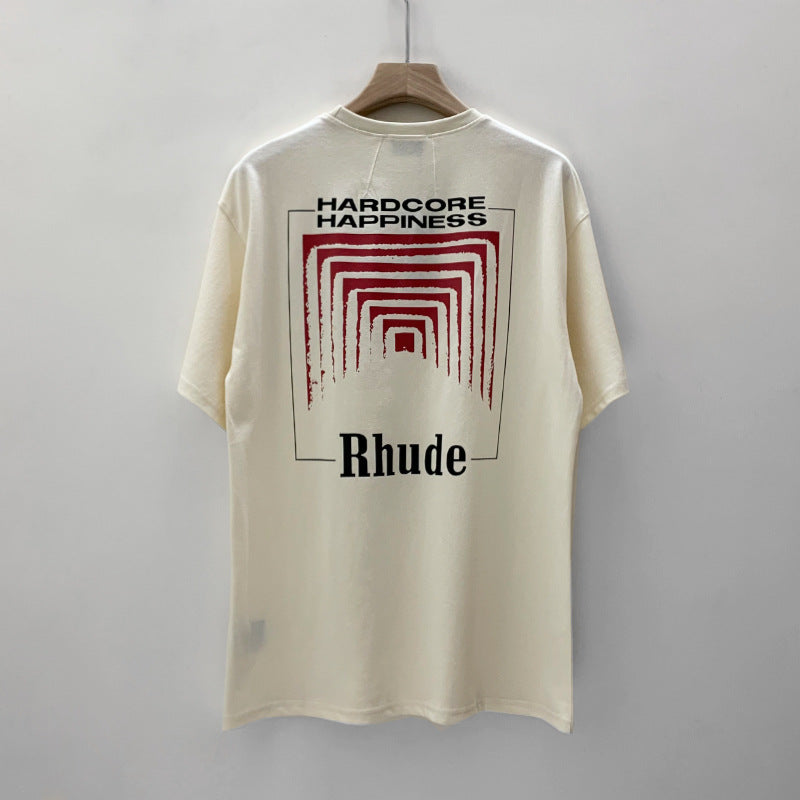 Rhude T Shirt Limited Rhude Casual Hip Hop Summer Loose round Neck