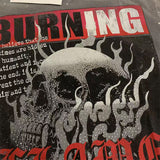 First Row T Shirts BREAKING NEWS BURNING FLAMES CROPPED TEE Fashion Hot Diamond Trend Brand