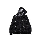 Bathing ape hoode bape polka dot black joint autum