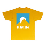 Rhude T Shirts Printed Trendy Pure Cotton