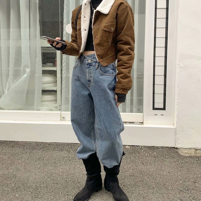 Women Jeans Cross Pants Slimming Cool Handsome