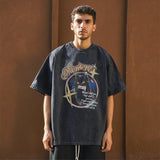 Mens Vintage T Shirt Half Sleeve T-Shirt Men and Women