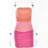 Women Dress Fashion Sexy Mesh Dress