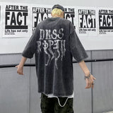 Men T Shirt Butterfly Retro Heavy Oversize Summer