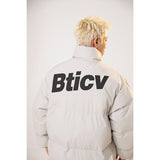 Unisex Coat Youth University Style Versatile Cotton Coat Stand Collar