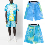 Palm Angle T Shirts Splash-Ink Tie-Dye Sports Beach Pants