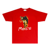 Rhude T Shirts Printed Trendy Pure Cotton