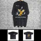 Amiri washed t-shirt hollywood eagle short sleeve