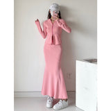 Women Hoodie Hot Girl Slim-Fit Cardigan Fishtail Two Pieces
