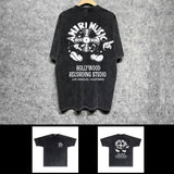 Amiri washed t-shirt note fan short sleeve