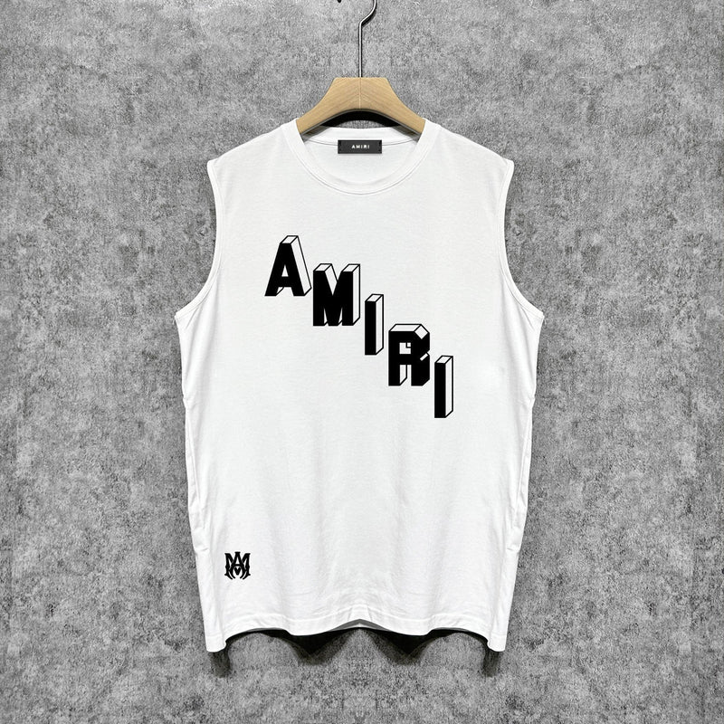 Amiri tank top stereoletter digital printing