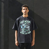 Mens Vintage T Shirt Cartoon Print Men and Women