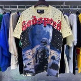 Godspeed T Shirts Astronaut Earth Gypsy Printing Cotton Casual Short Sleeve Men and Women