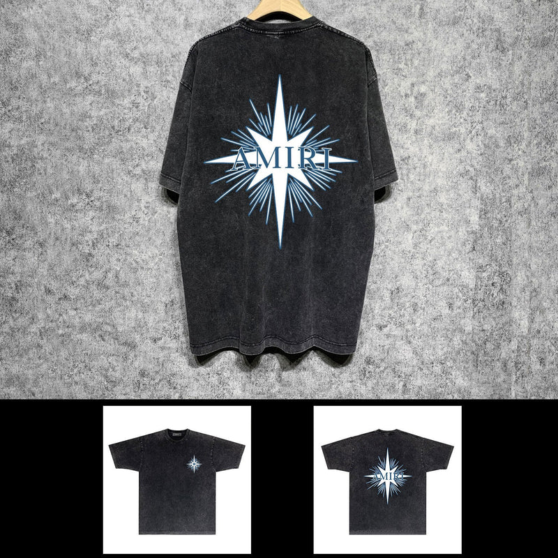 Amiri washed t-shirt star shield short sleeve