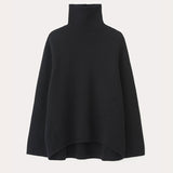 Women Work Business Casual Sweats Autumn and Winter Loose Wool Turtleneck Sweater