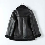 Women Cotton Coat Fashion Locomotive Style PU Leather Jacket
