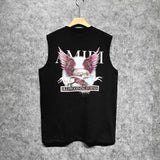 Amiri tank top flying eagle medal printing